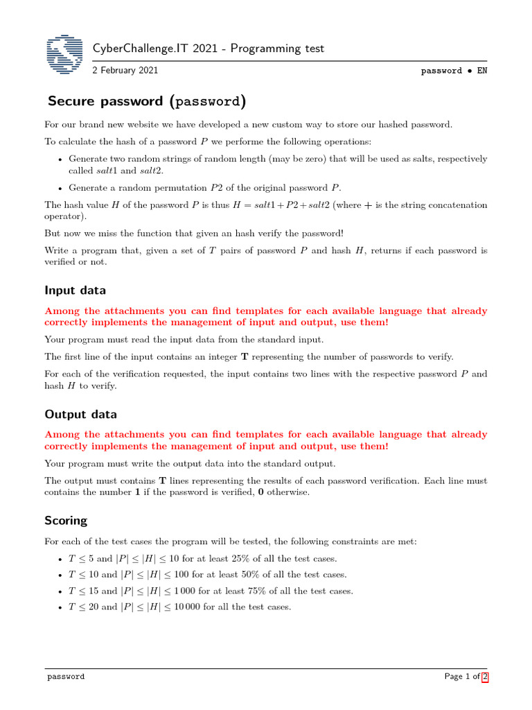 Password Verification Program Guide | PDF | Computer Programming ...