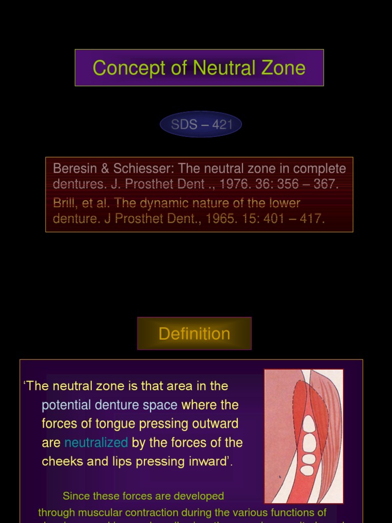 Concept of Neutral Zone Dentures Dentistry
