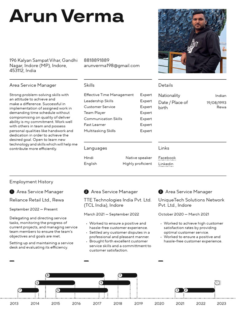 Arun Verma - Area Service Manager | PDF | Computing