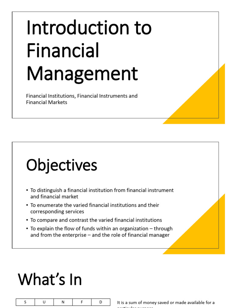 Introduction To Financial Management - Part 3 | PDF | Securities ...