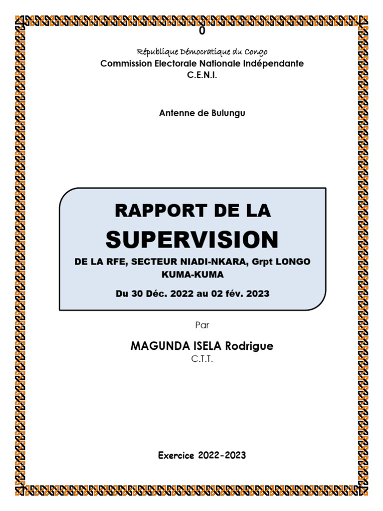 Rapport sur la Révision Électorale 2023 | PDF
