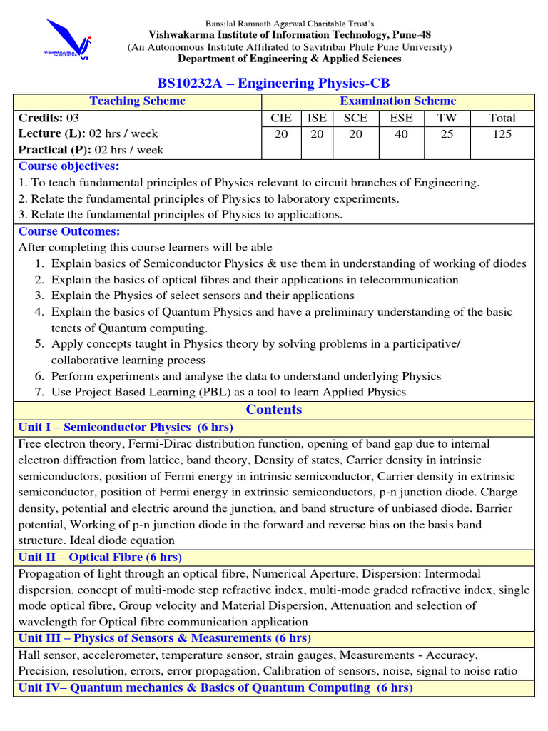 Engineering Physics Course Overview | PDF | Waves | Dispersion (Optics)