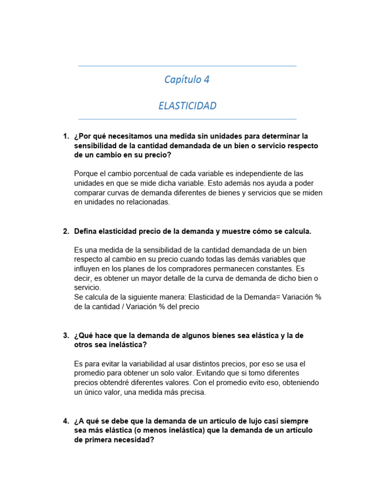 Elasticidad Precio de la Demanda Explicada | PDF | Elasticidad ...