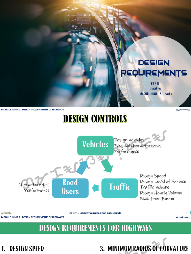Highway Design Requirements Overview | PDF | Transport | Transport ...