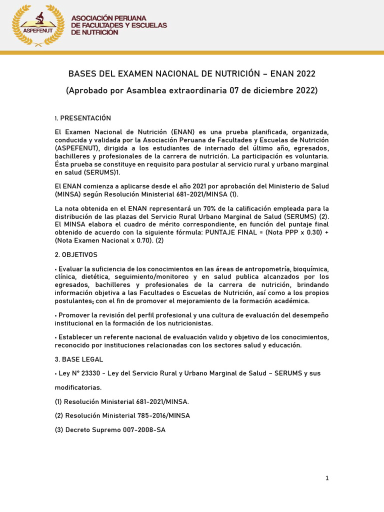 Bases ENAN 2022 | PDF | Documento de identidad