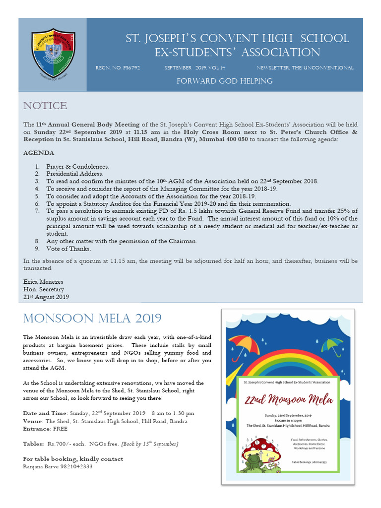 SJCHS ESA Newsletter 2019 | PDF