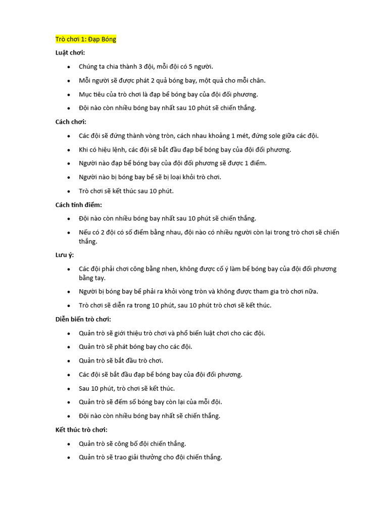 Script quản trò team building | PDF