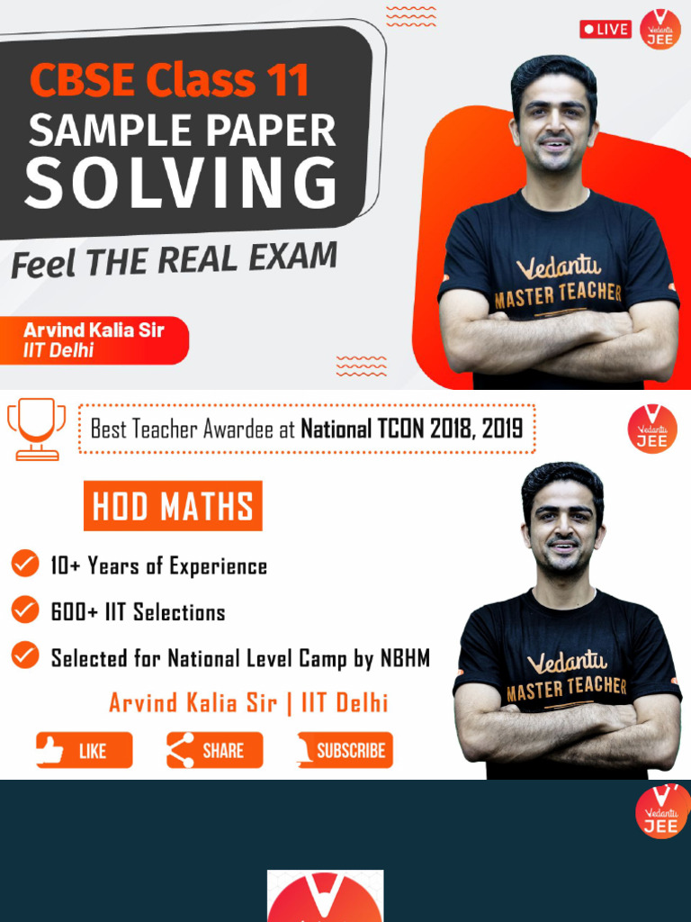 CBSE Sample Paper Solving For Class 11 | PDF