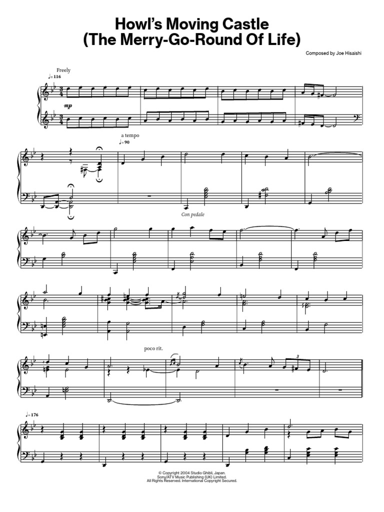 Howl's Moving Castle (The Merry-Go-Round of Life) | PDF