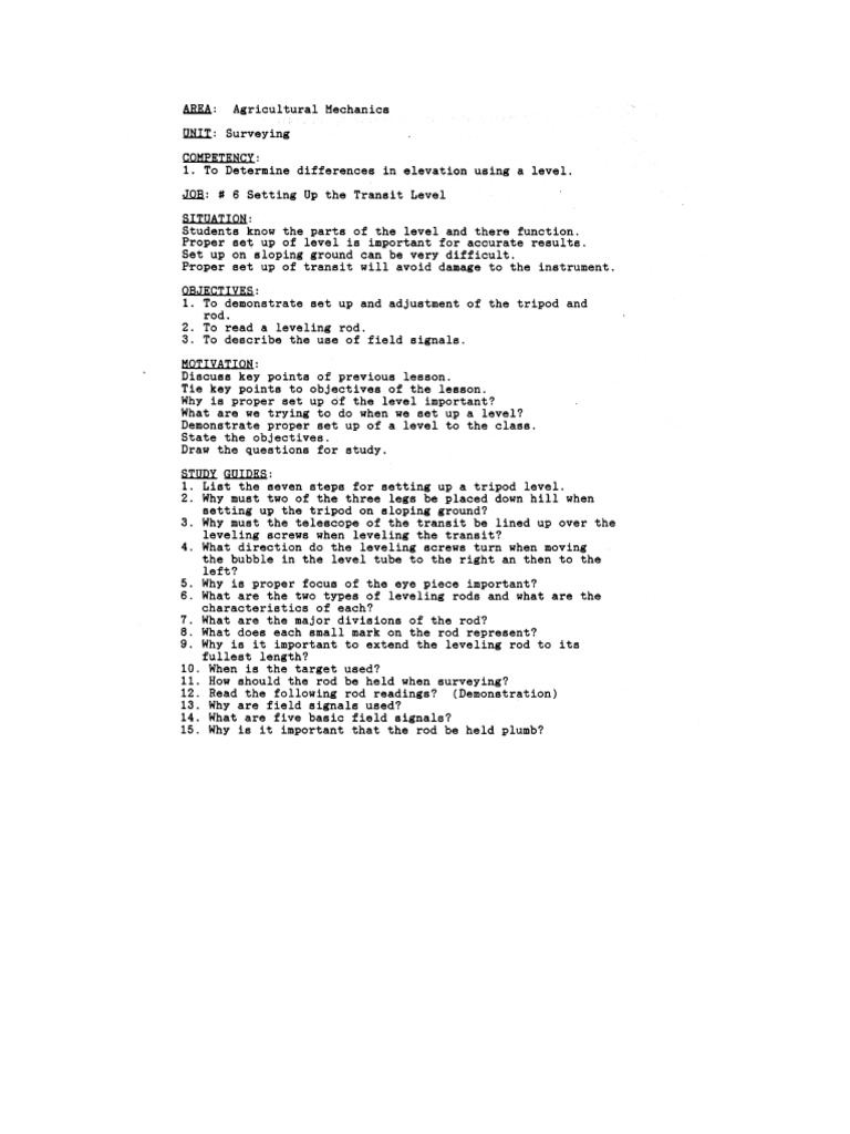 Surveying Job 6 | PDF