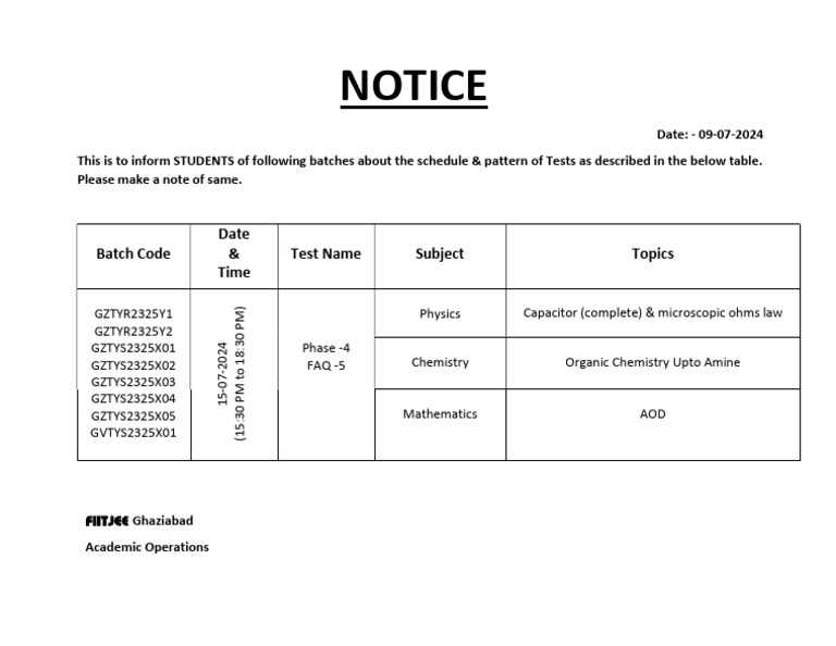 Revised Notice | PDF