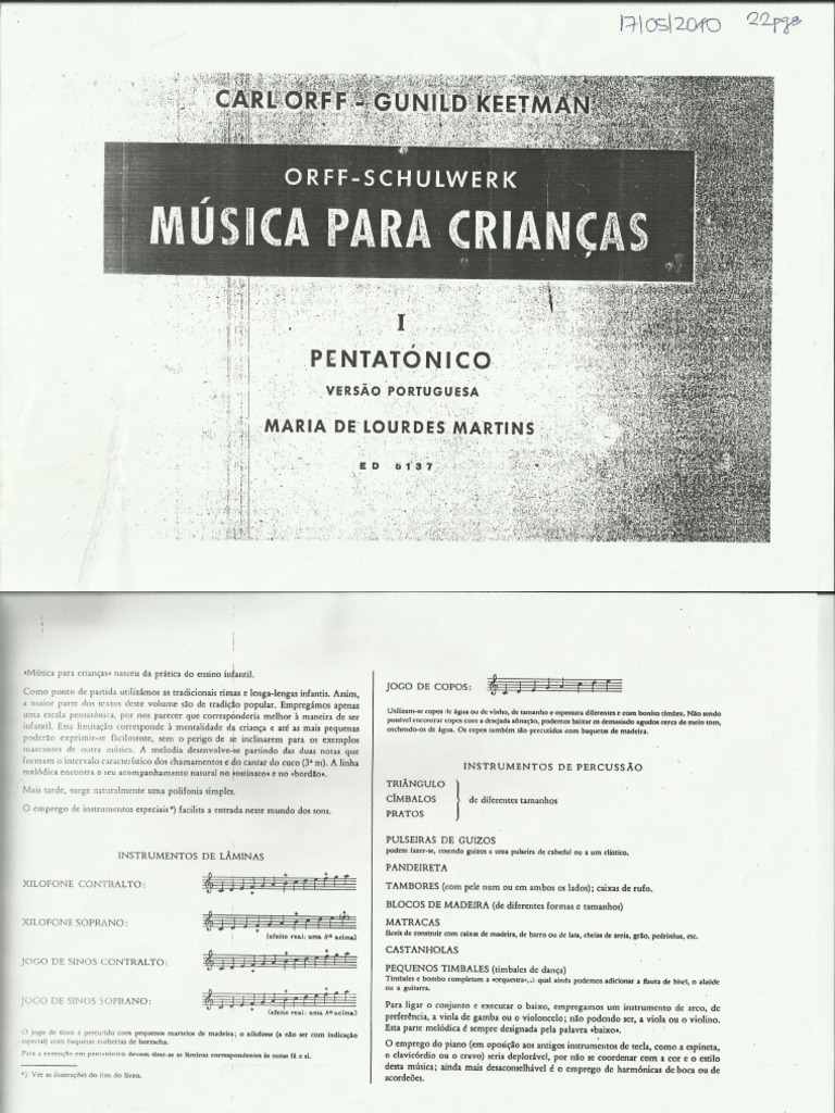 Orff Schulwerk Musica para Criancas | PDF