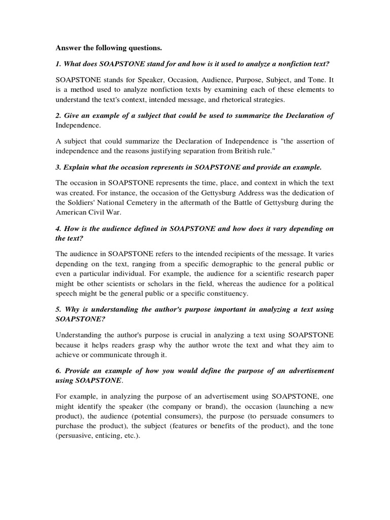 Anglo 3 Soapstone | PDF | Attitude (Psychology) | Rhetoric