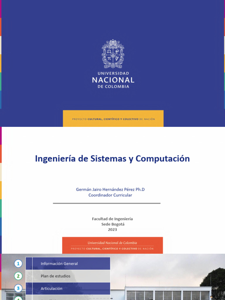 Ingenieria de Sistemas y Computacion 2023 | PDF | Informática | Plan de ...