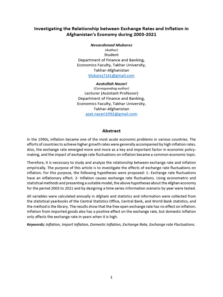 Updated-Investigating The Relationship Between Exchange Rates and ...