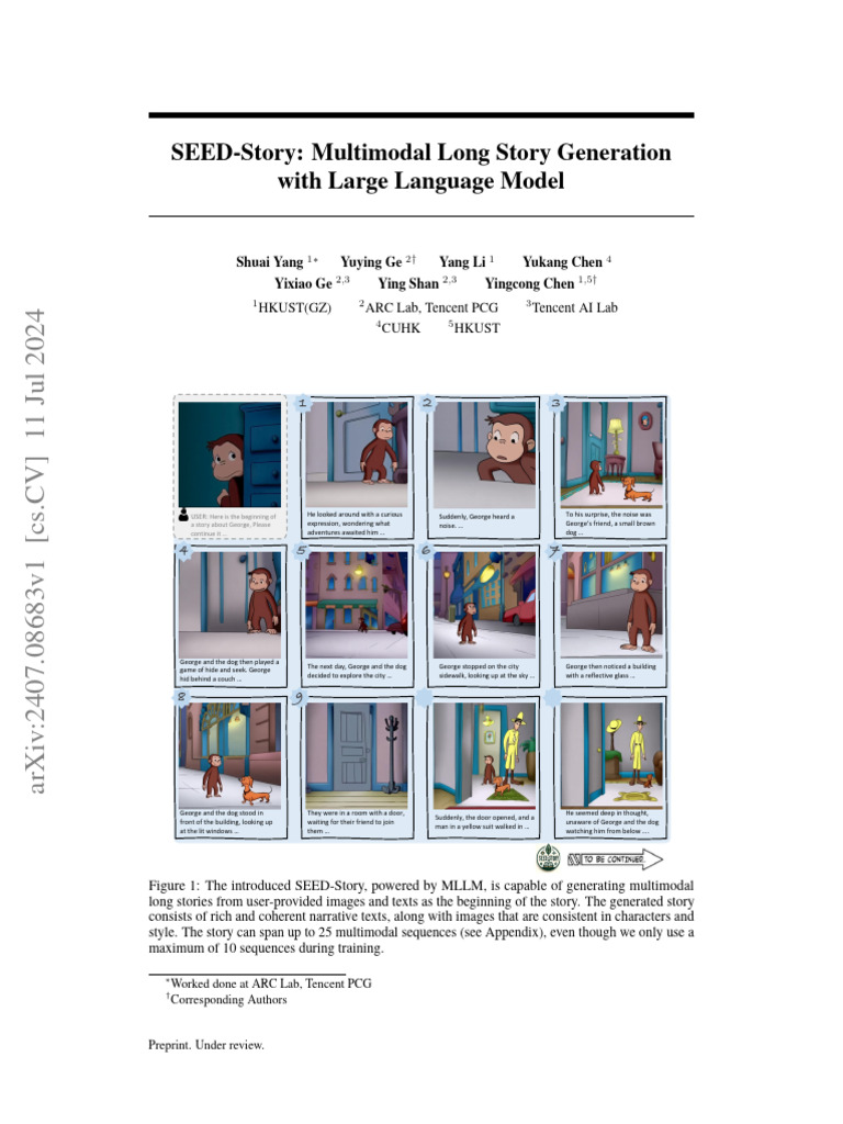 SEED-Story: Multimodal Long Story Generation With Large Language Model ...