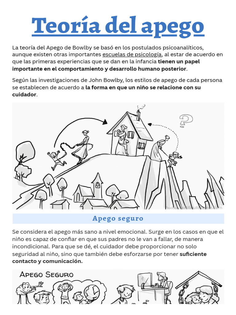 Teoría del Apego: Tipos y Etapas | PDF | Teoría de apego | Adultos