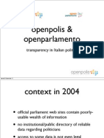 Openpolis & Openparlamento: Transparency in Italian Politics