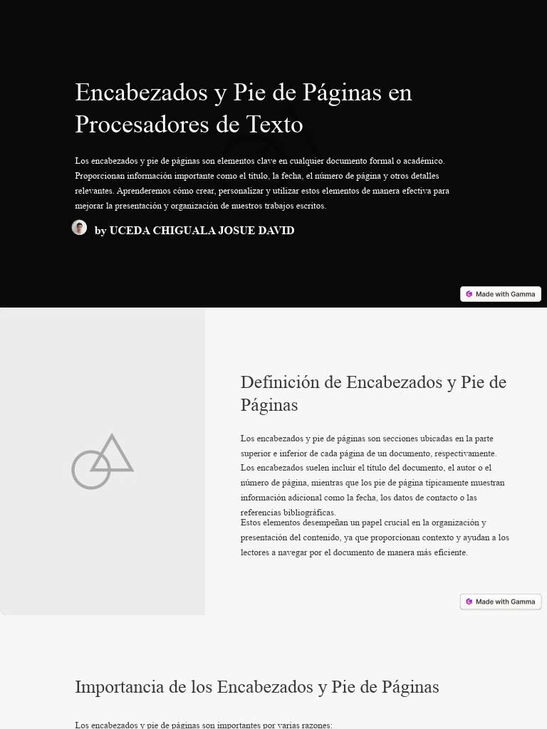 Encabezados y Pies de Página Efectivos | PDF | Informática
