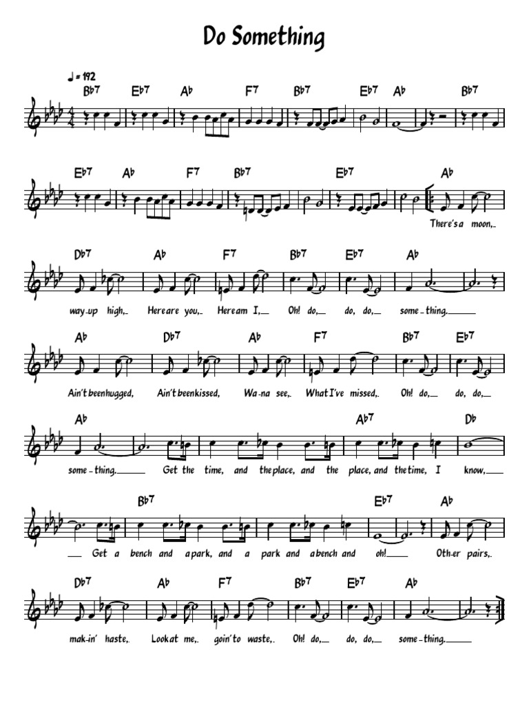 Do Something - Lead Sheet | PDF