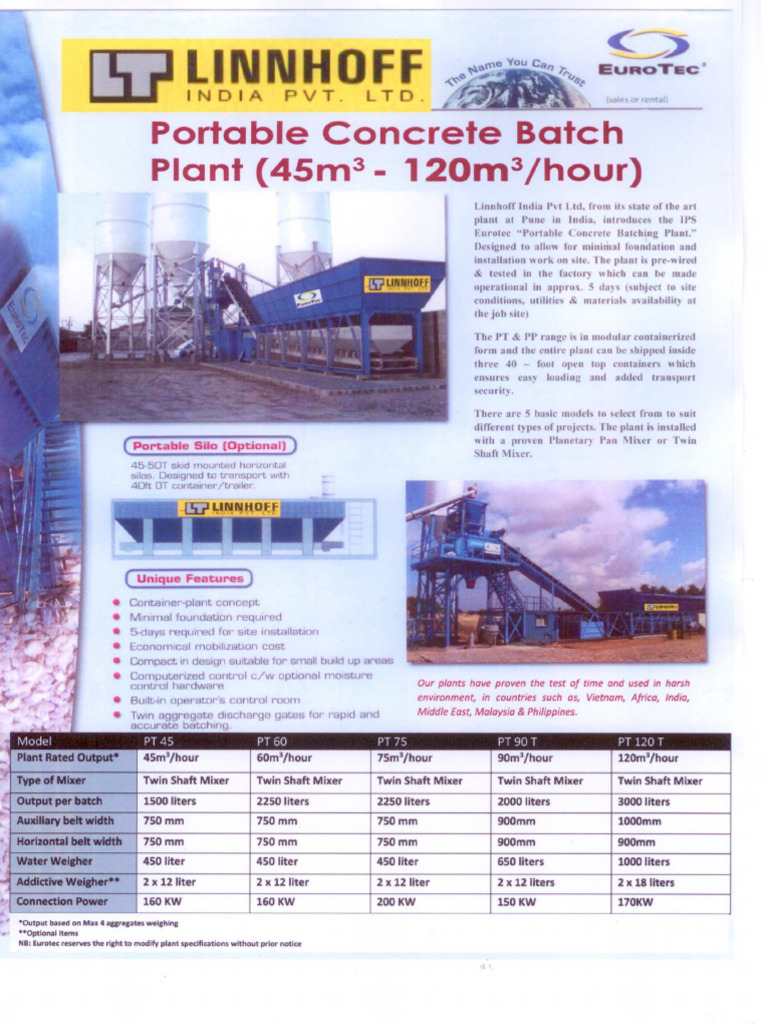 Portable Concrete Batch Plant | PDF