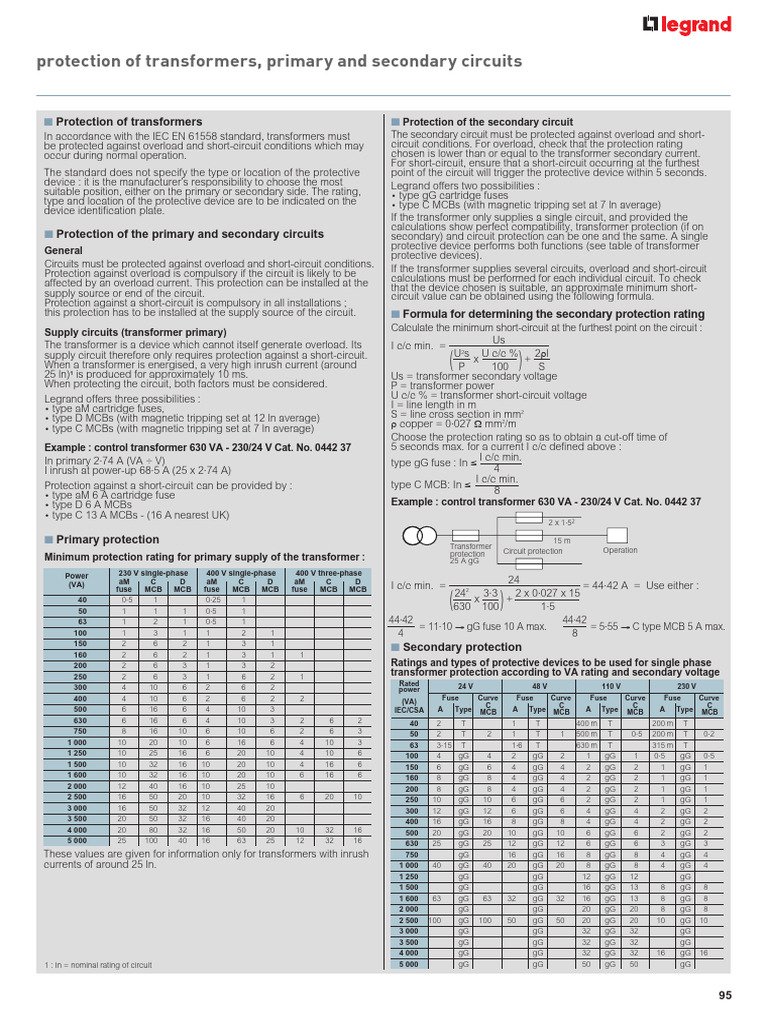Transformer Primary and Secondary Protection | PDF | Fuse (Electrical ...