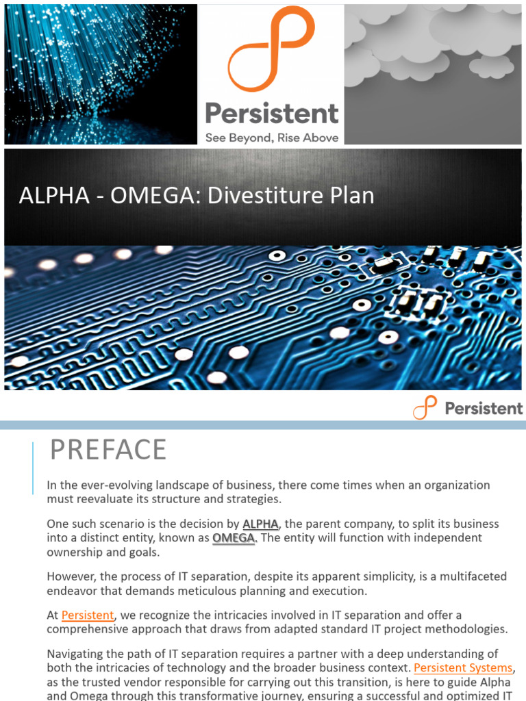 Divestiture - Kick-Off Presentation v1.0 | PDF | Computer Network | Backup