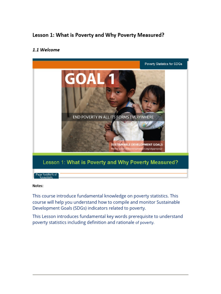 Poverty L1 What Why Pm Pdf Cost Of Living Poverty Threshold
