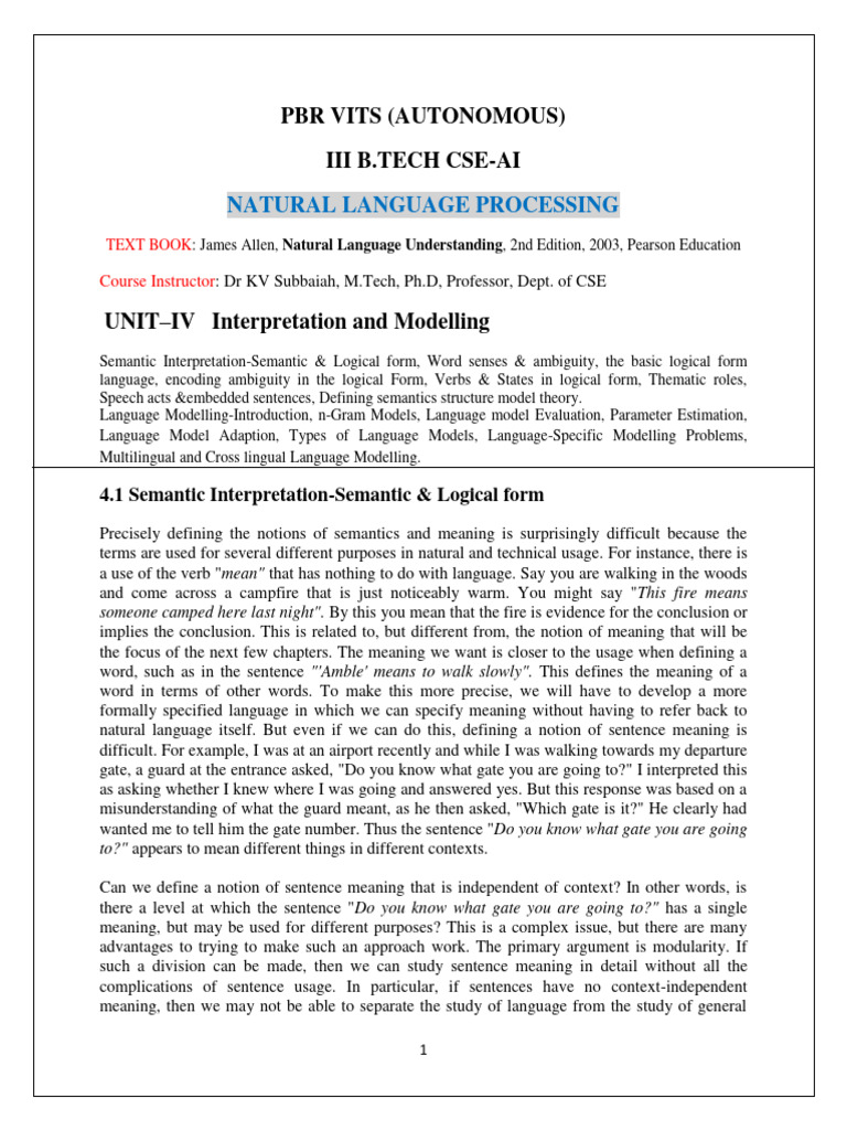 Nlp unit iv pdf first order logic bayesian inference