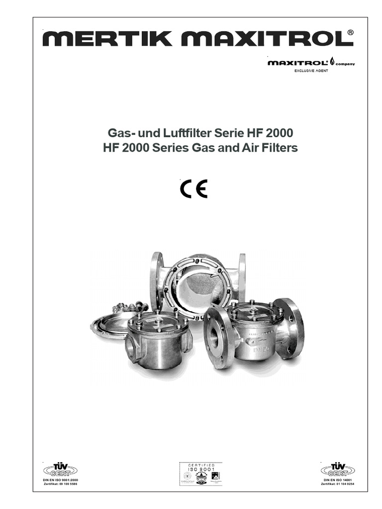 Maxitrol Gasfilter Serie HF2000 & Air Filters | PDF