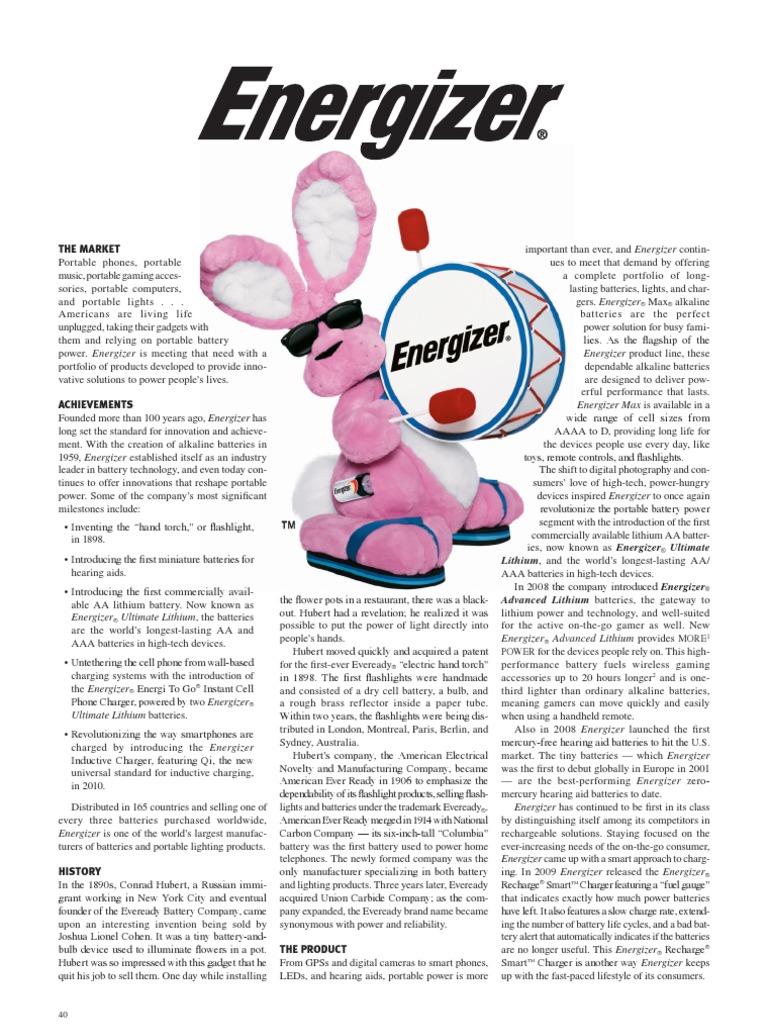 Energizer | PDF | Battery (Electricity) | Flashlight