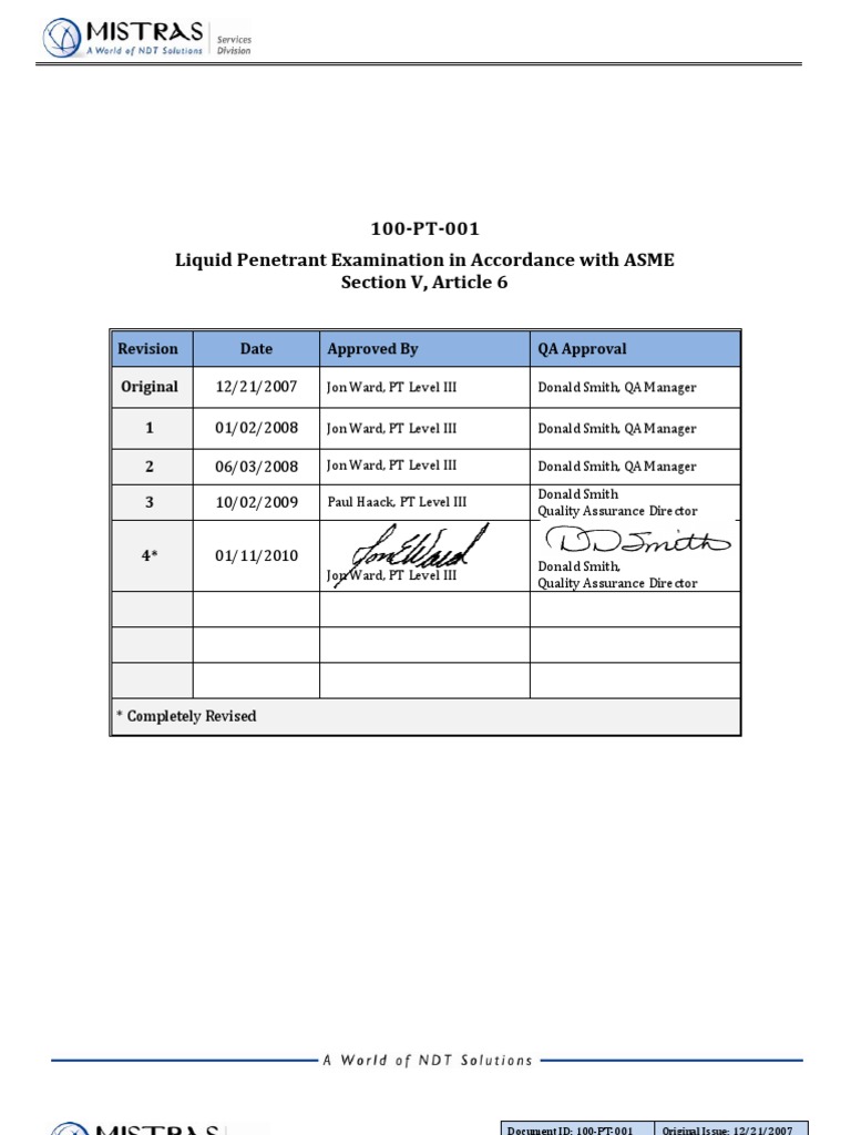 100 PT 001 Rev4 | PDF