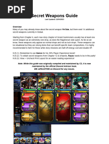 GS Secret Weapon Guide
