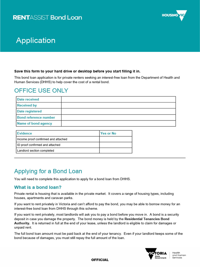 Rentassist bond loan form download free pdf landlord lease