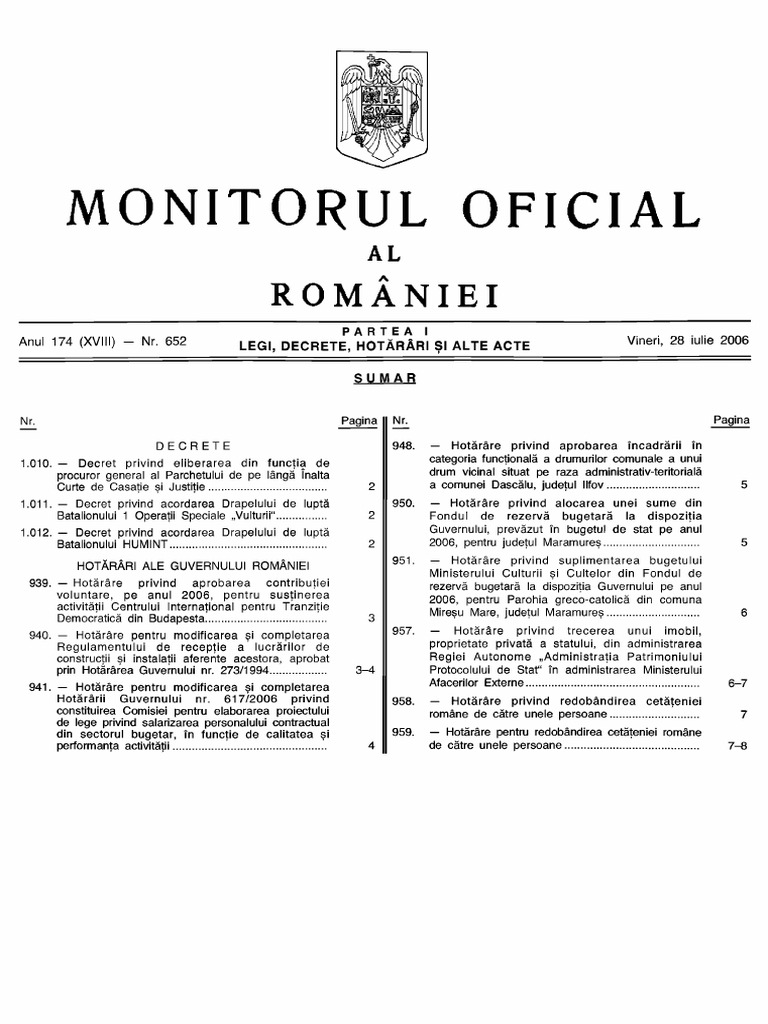 Monitorul Oficial: României | PDF