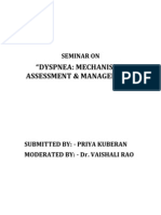 "Dyspnea: Mechanisms, Assessment & Management": Seminar On