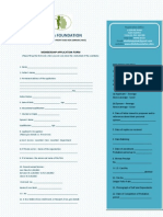 D-India Foundation Membership Form