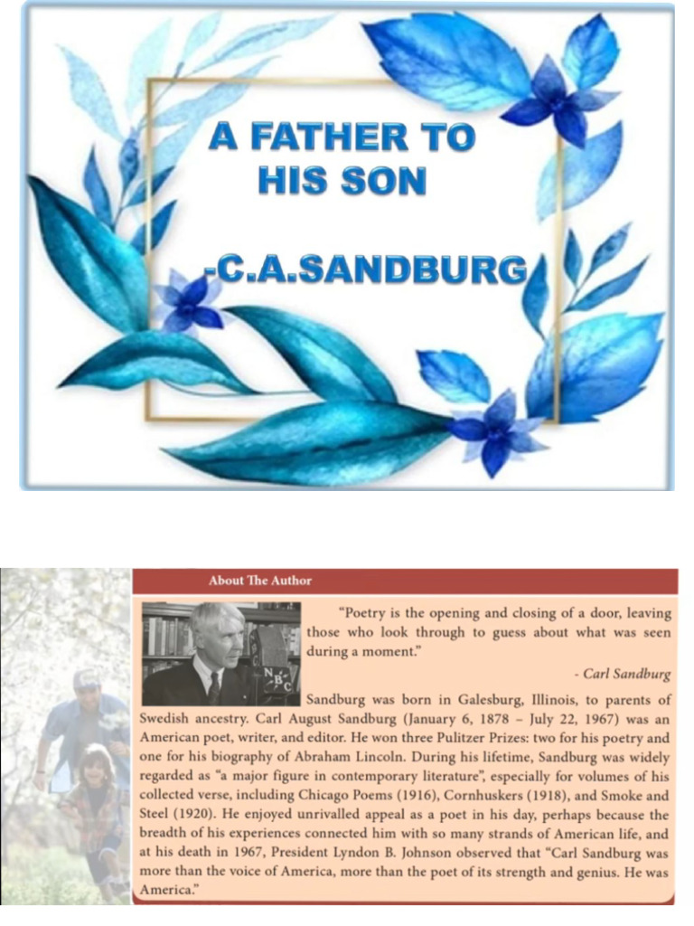 A Father To His Son | PDF