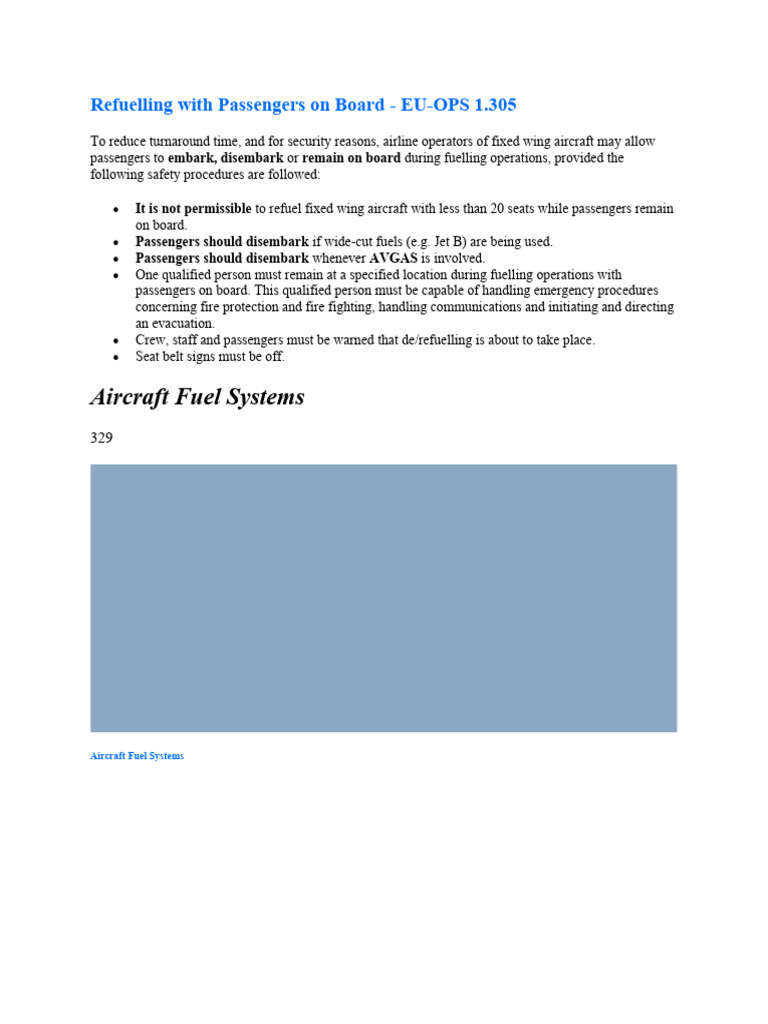 Refueling Safety with Passengers Onboard | PDF | Emergency Evacuation ...