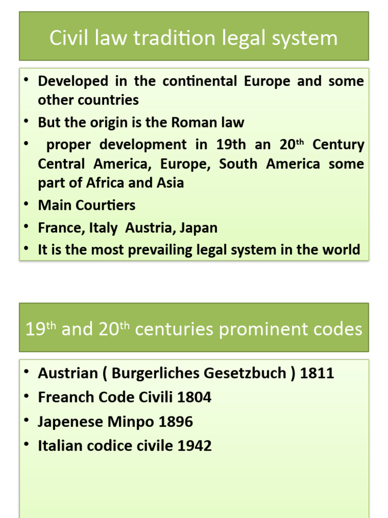 Overview of Civil Law Tradition System | PDF | Prosecutor | Civil Law ...