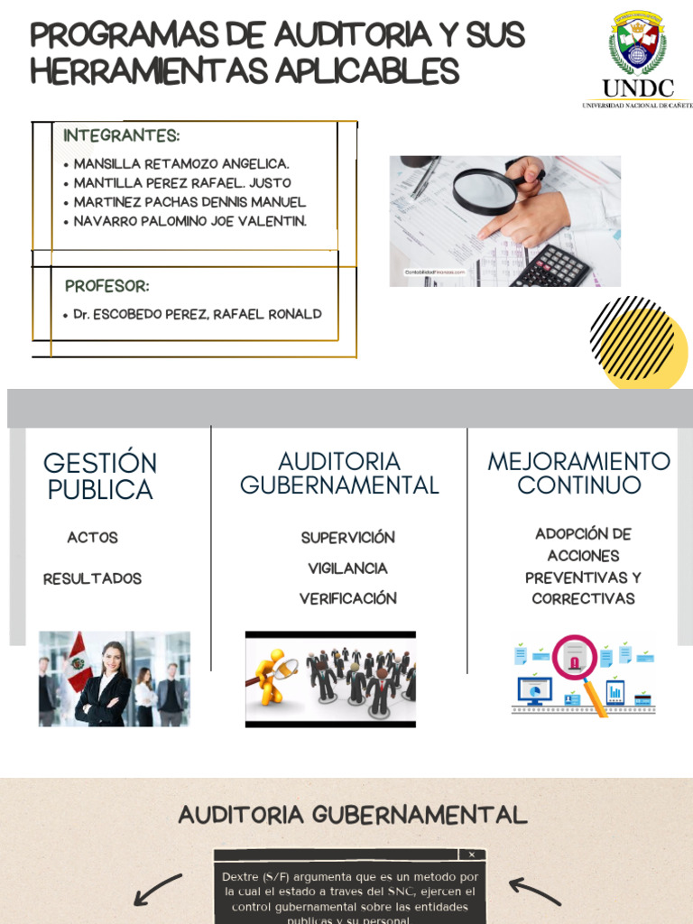 Programas de Auditoria y Sus Herramientas Aplicables | PDF | Auditoría ...