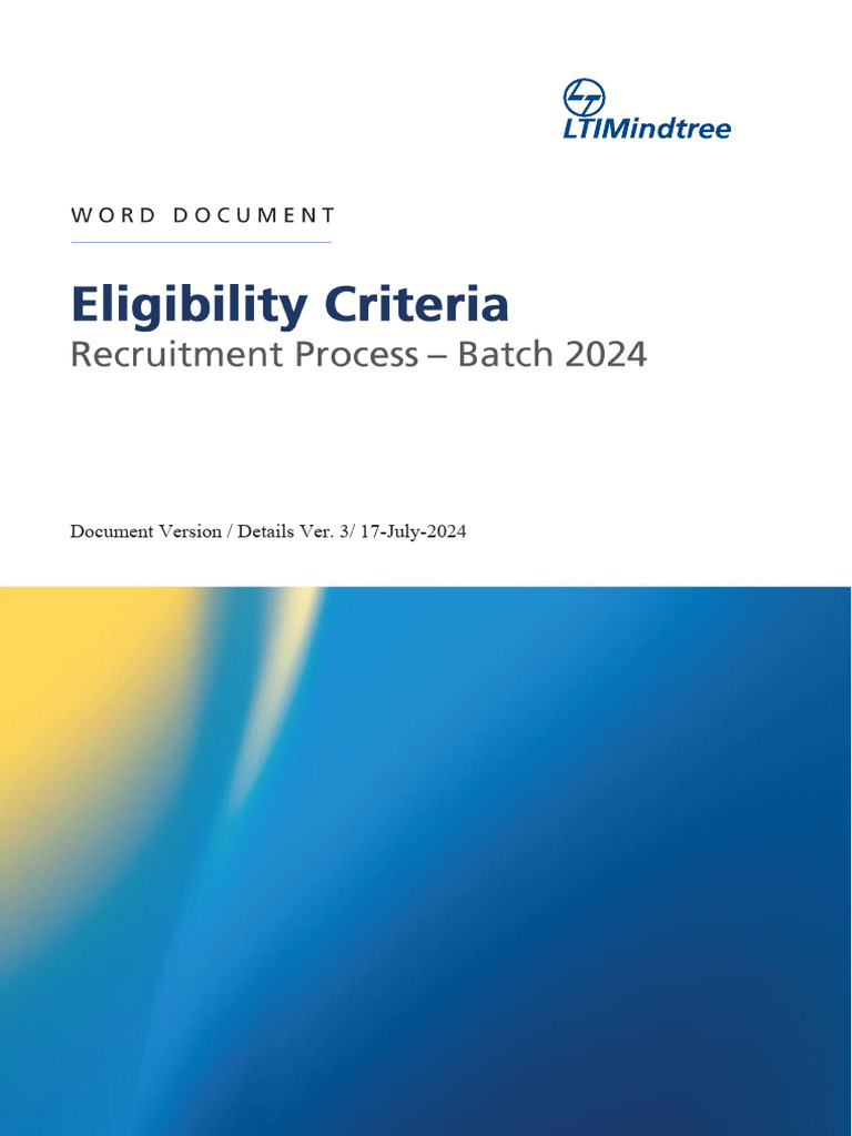 Engineering Candidate Eligibility 2024 | PDF | Diploma | Vocational ...