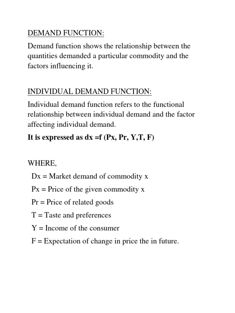 Behaviour of Consumer (Demand Theory) | PDF | Demand | Prices