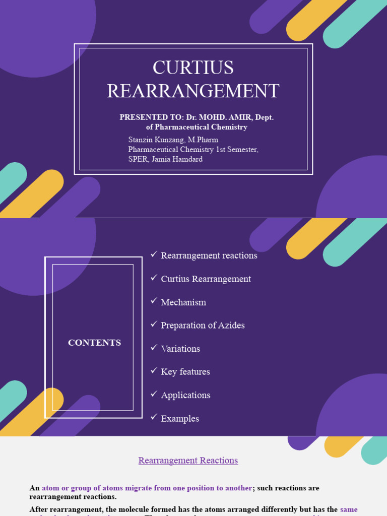 Curtius Rearrangement Overview | PDF | Organic Chemistry | Chemistry