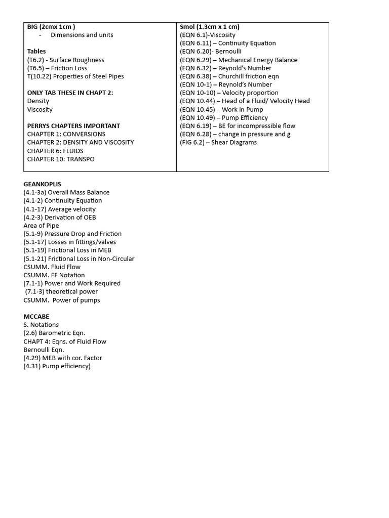 Fluid Flow Equations and Properties Guide | PDF | Fluid Dynamics ...