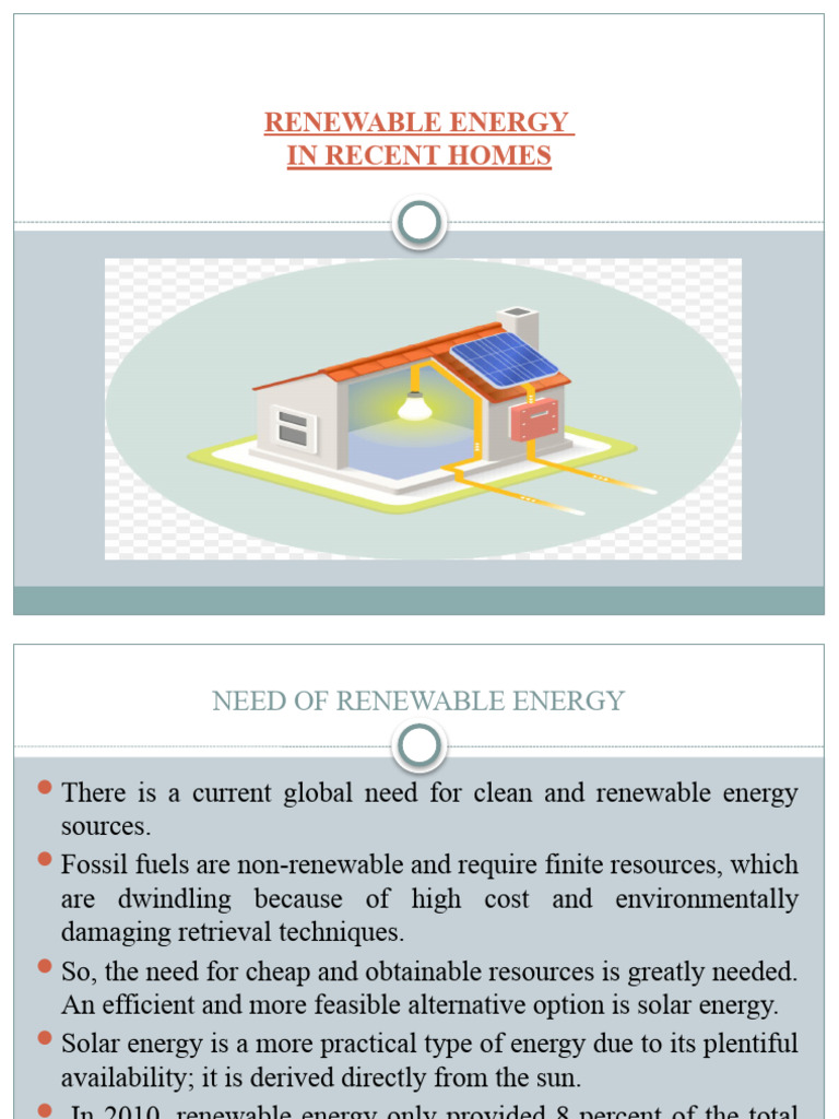 Renewable Energy in Recent Home | PDF | Photovoltaics | Solar Power
