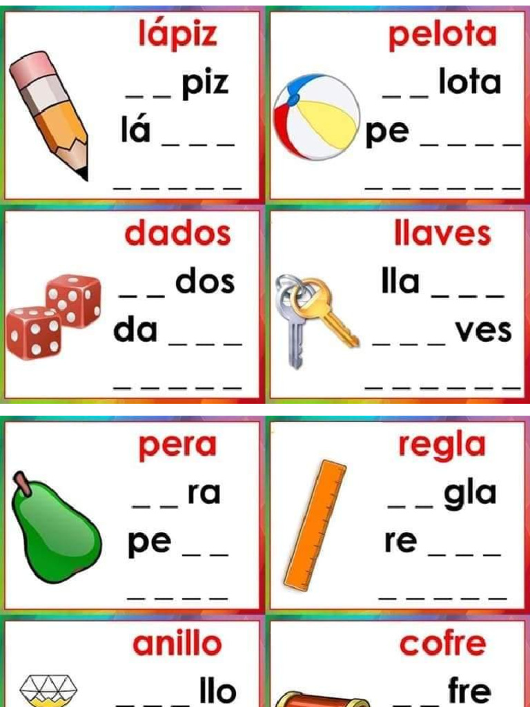 Completando Palabras | PDF
