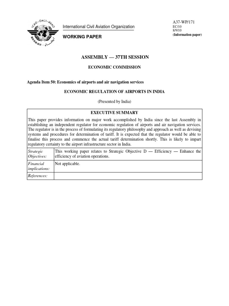 Economic Regulation of Airports in India | PDF | Airport | Public ...