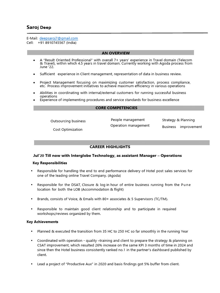 Saroj Deep - Updated Resume 1 | PDF | Computing | Business Economics