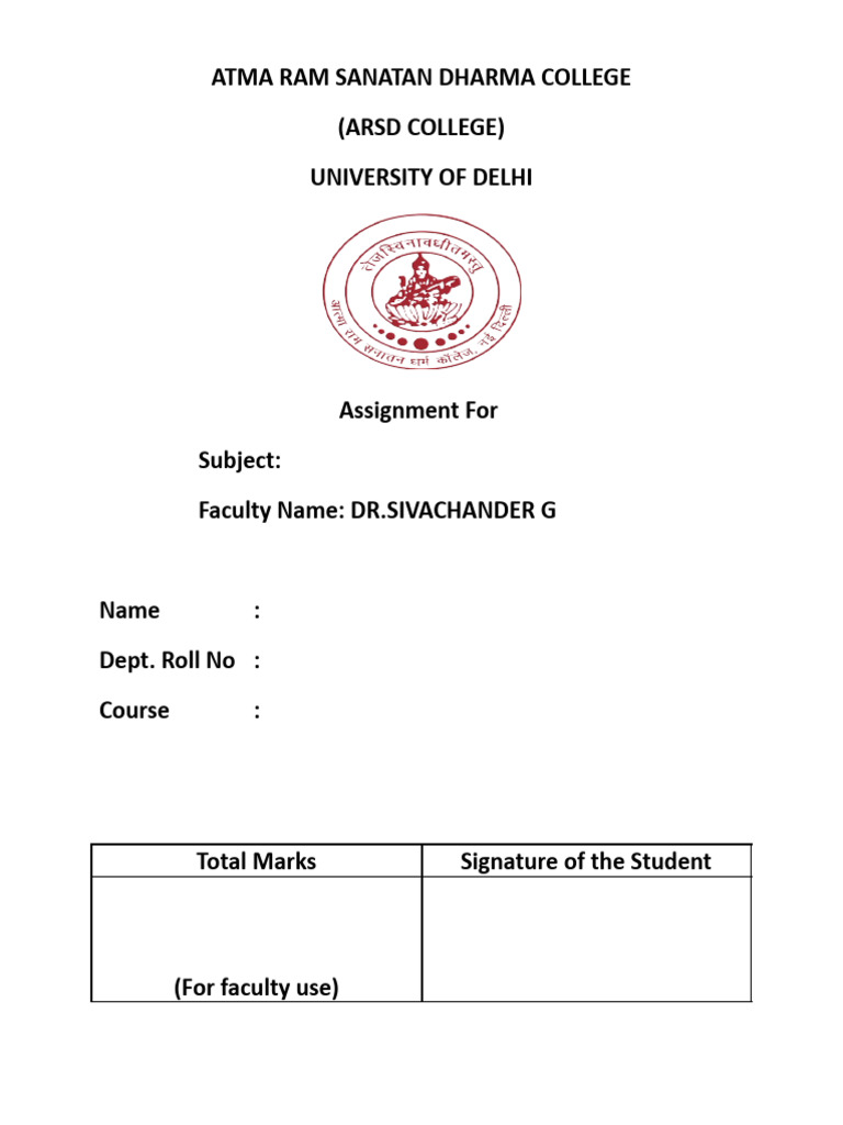 ARSD College Assignment Template | PDF | Computers